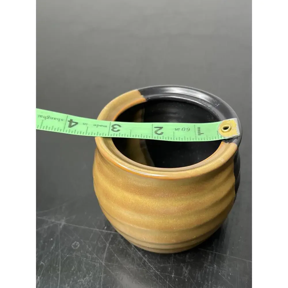 Sango China‎ Gold Dust Black Earthenware Cream & Sugar Pottery